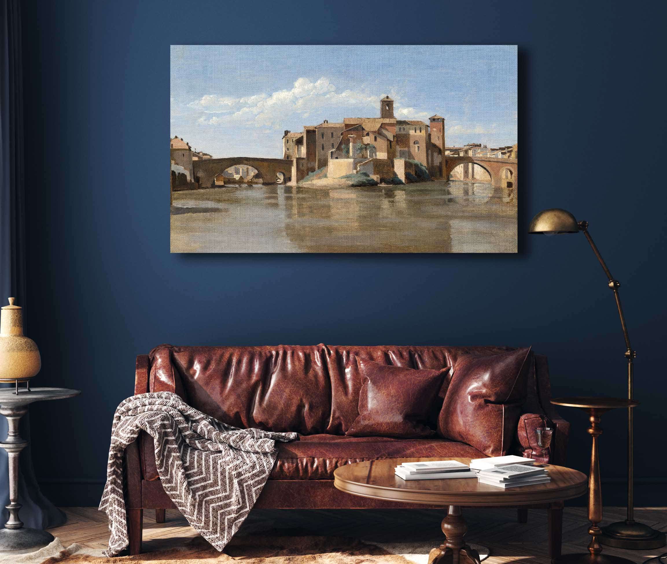 The Island And Bridge Of San Bartolomeorome by Jean Baptiste Camille Corot