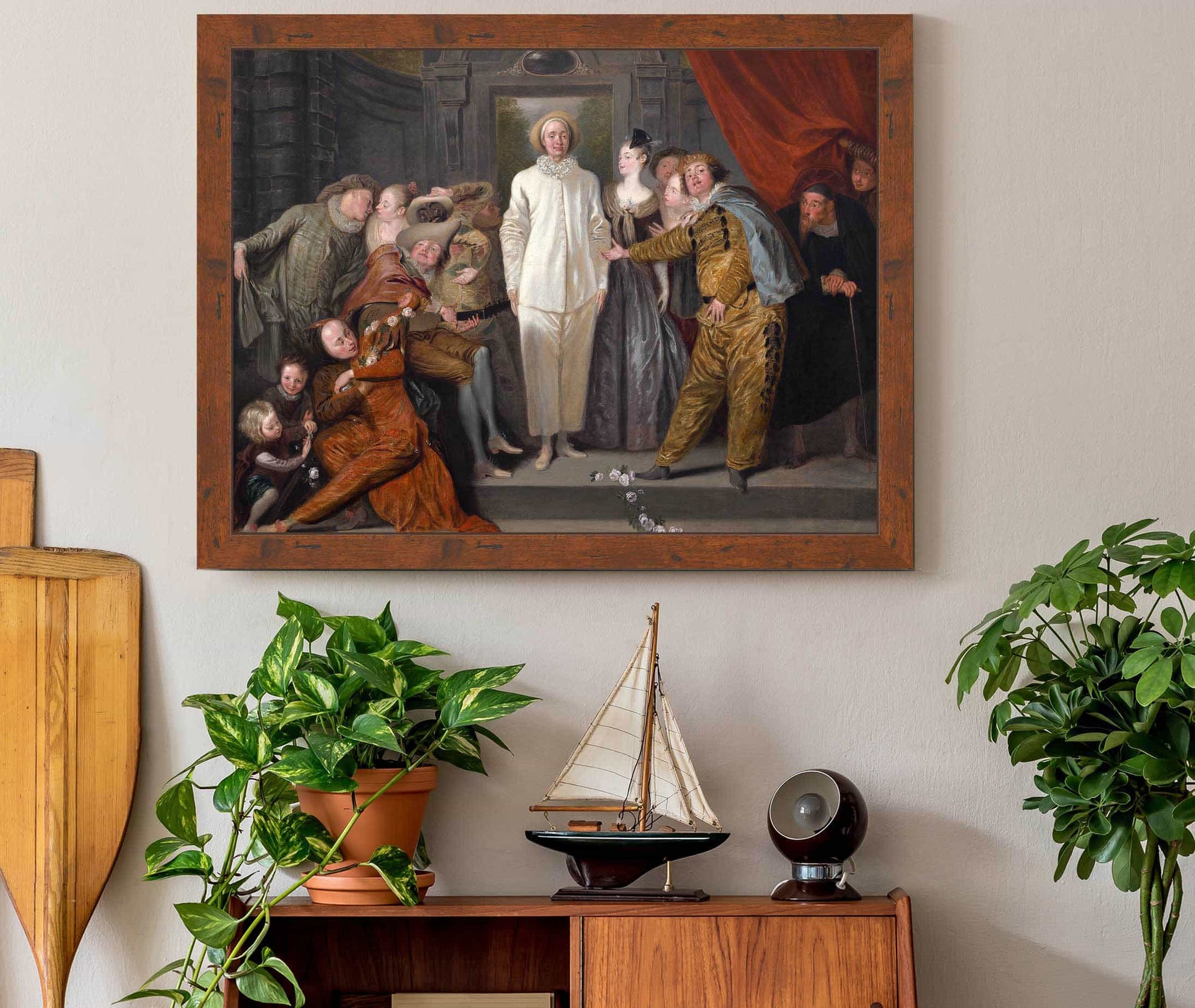 The Italian Comedians Probably by Jean Antoine Watteau