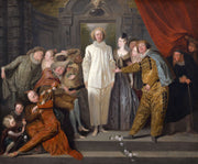 The Italian Comedians Probably by Jean Antoine Watteau