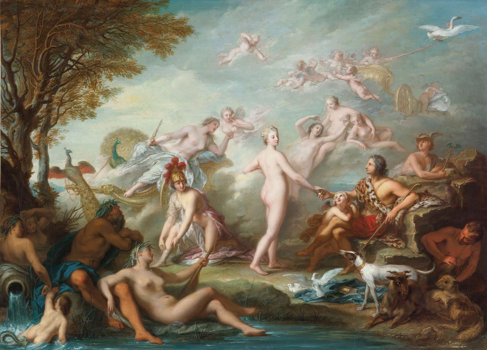 The Judgment Of Paris by Jean Marc Nattier