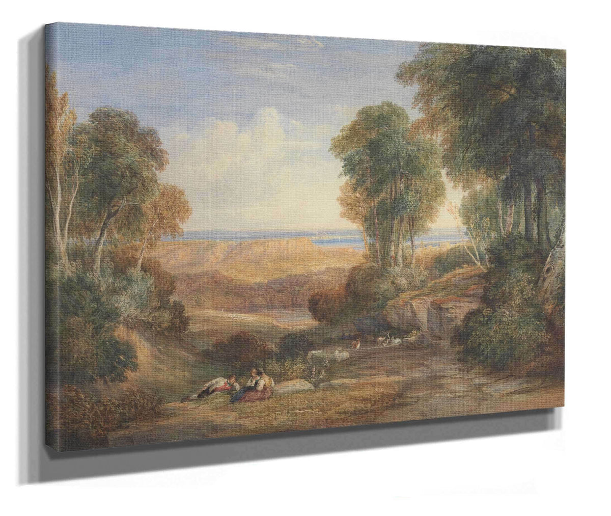 The Junction Of The Severn And The Wye With Chepstow In The Distance by David Cox