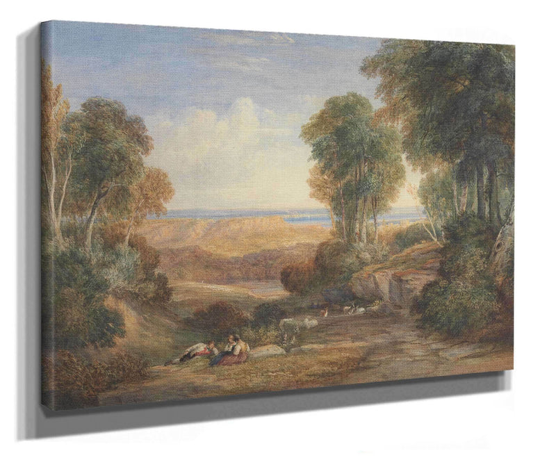 The Junction Of The Severn And The Wye With Chepstow In The Distance by David Cox