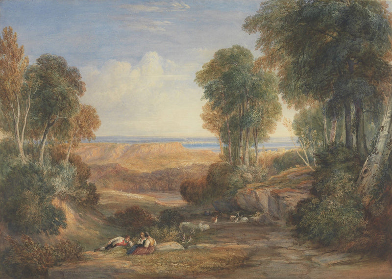 The Junction Of The Severn And The Wye With Chepstow In The Distance by David Cox