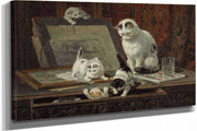 The Kittens Art Lesson by Henriette Ronner Knip