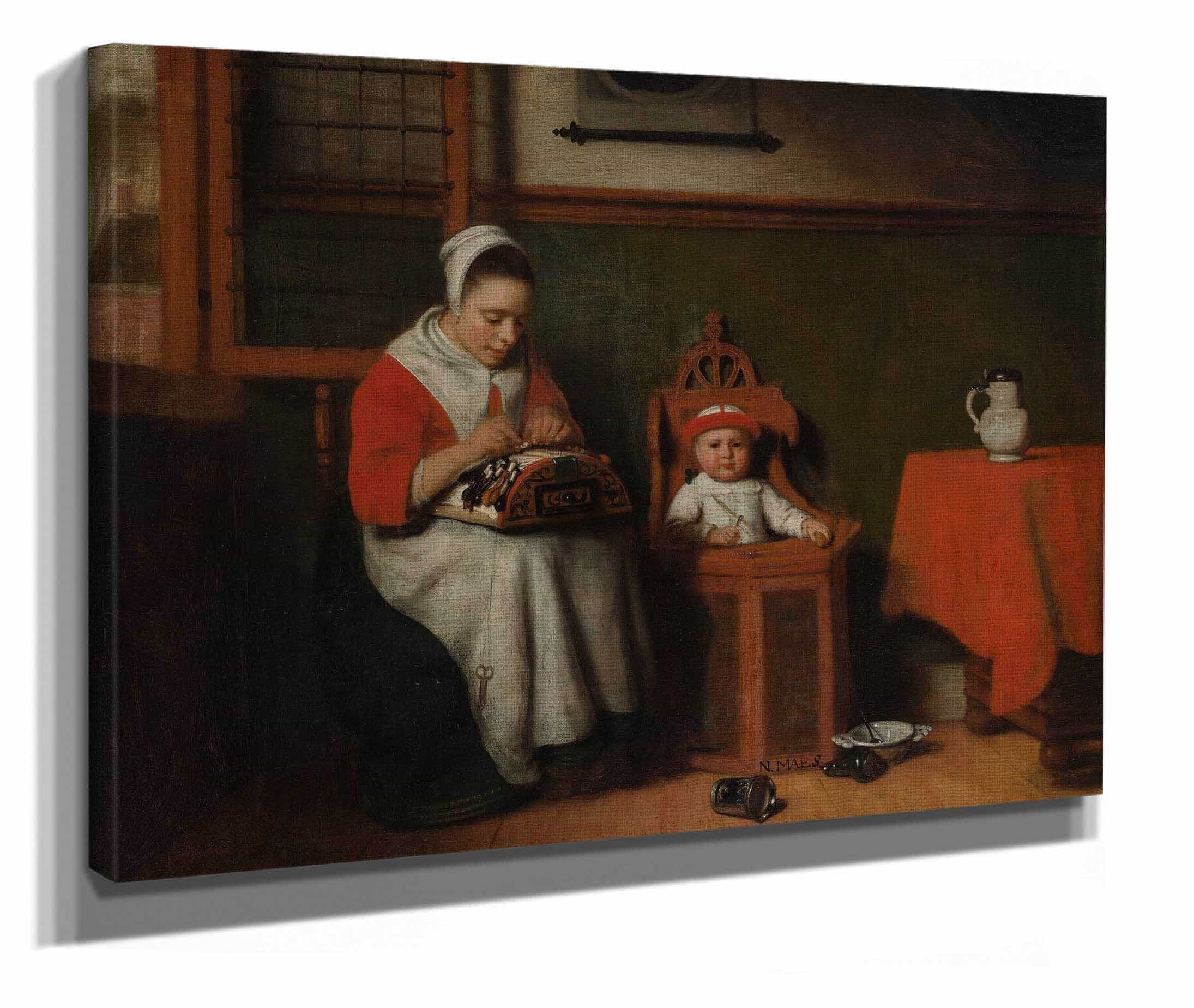 The Lacemaker by Nicolaes Maes