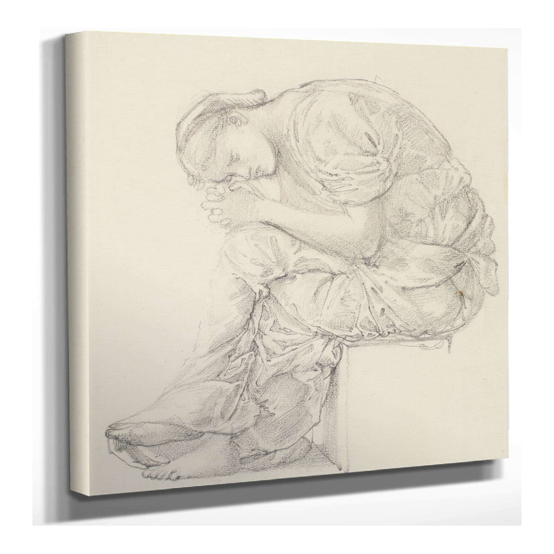 The Lament Study For The Figure On The Right by Sir Edward Coley Burne Jones