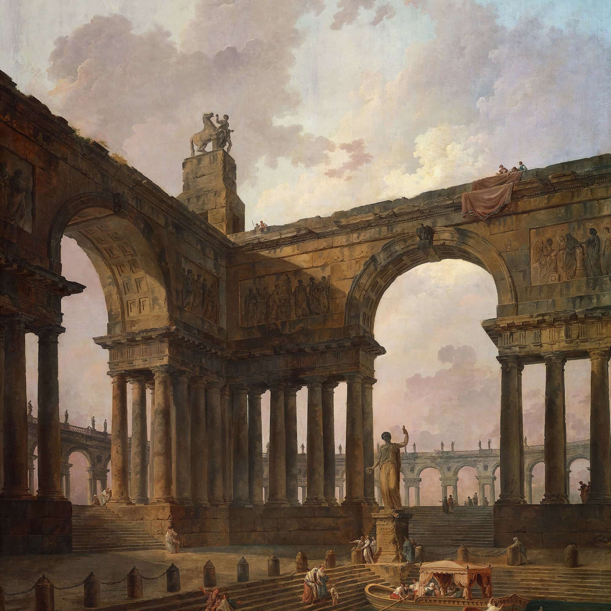 The Landing Place by Hubert Robert