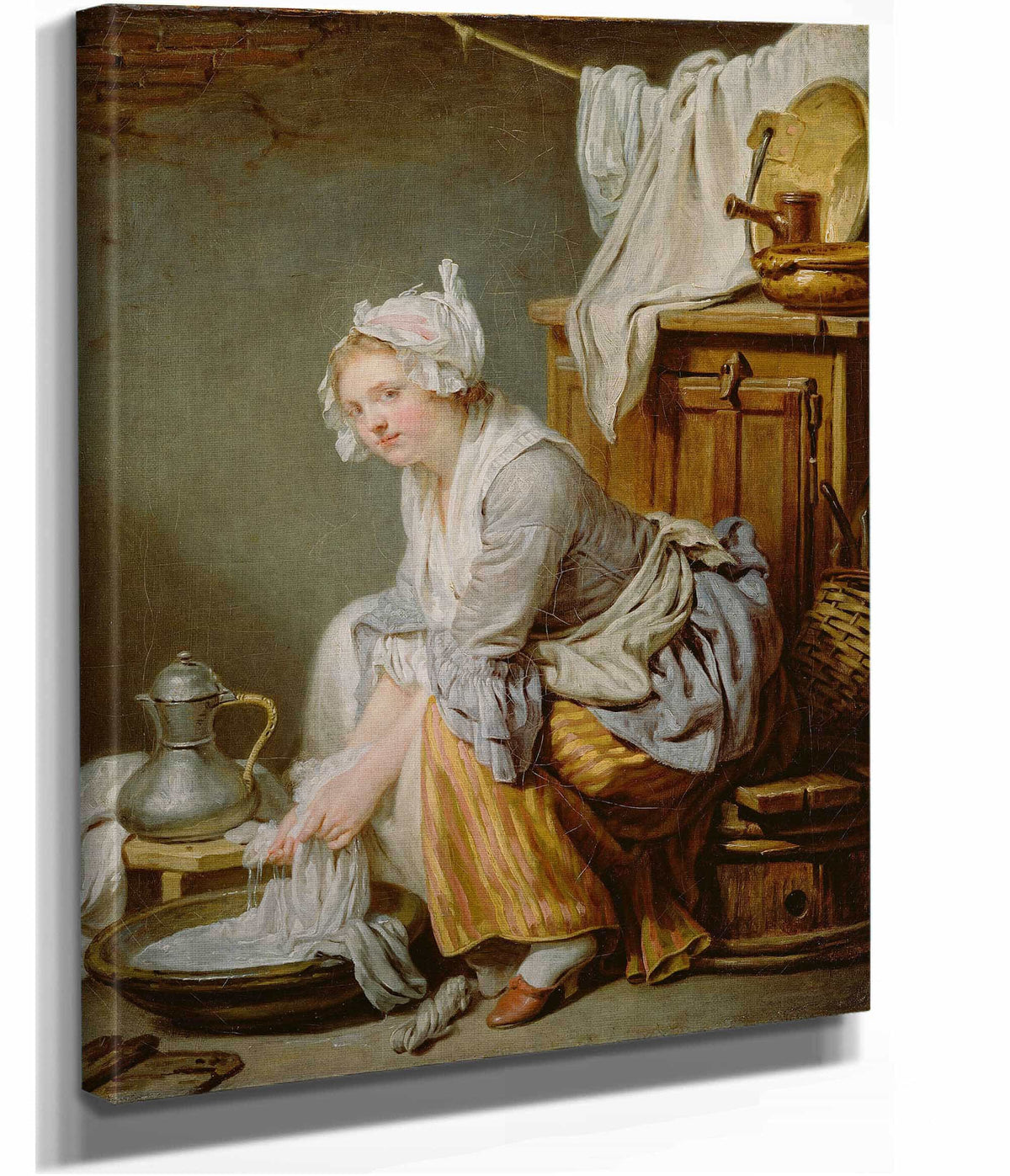 The Laundress La Blanchisseuse by Jean Baptiste Greuze