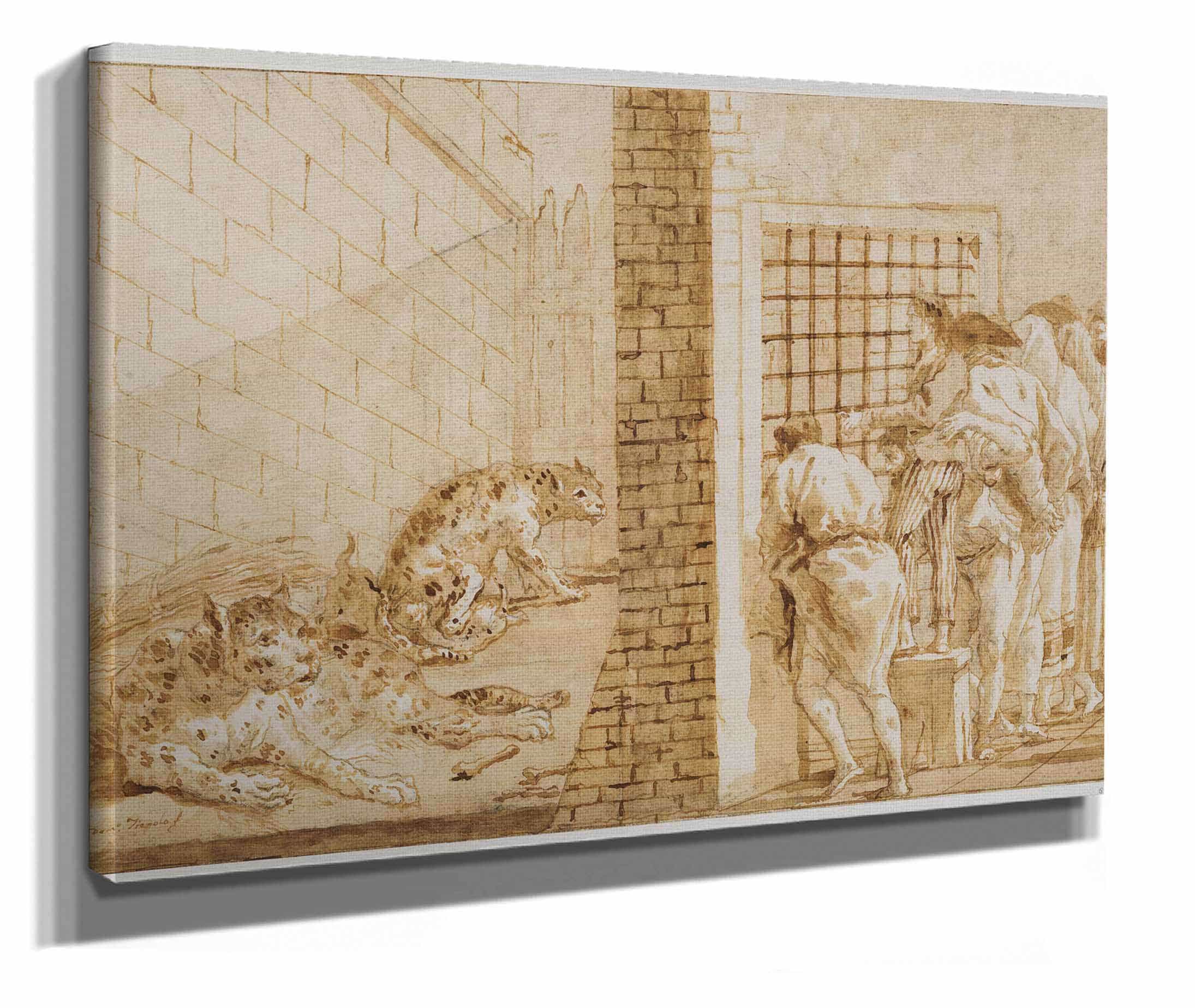 The Leopards Cage At The Menagerie Mid Th Early Th Century by Giovanni Domenico Tiepolo
