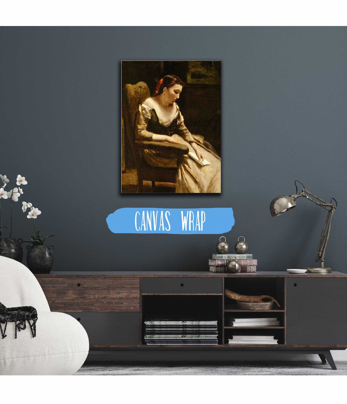 The Letter by Jean Baptiste Camille Corot