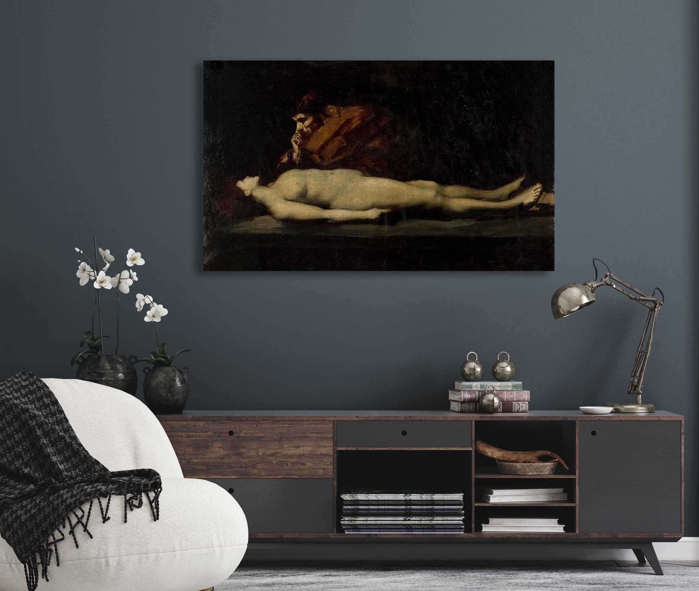 The Levite Of Ephraim And His Dead Wife by Jean Jacques Henner