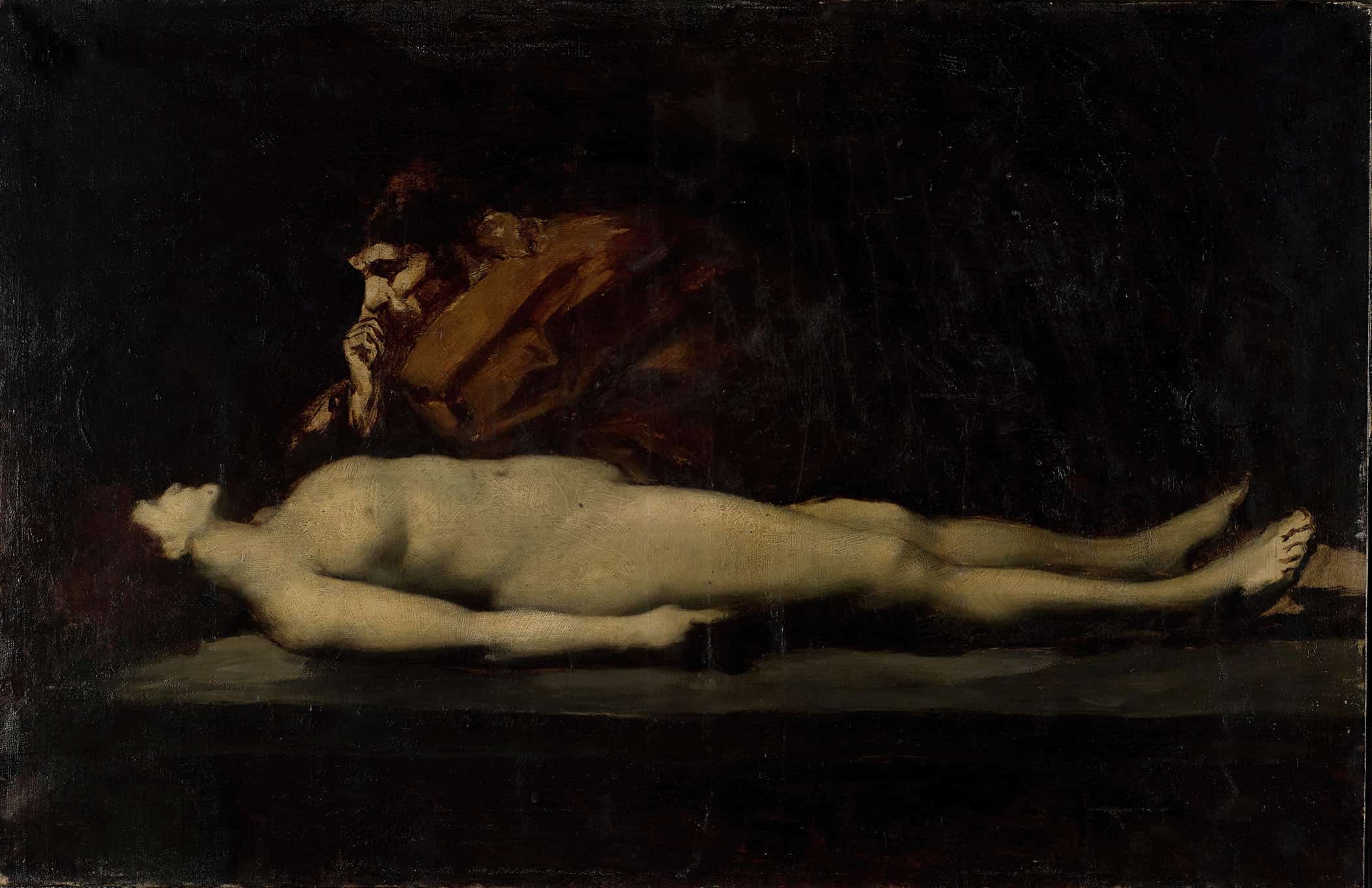 The Levite Of Ephraim And His Dead Wife by Jean Jacques Henner