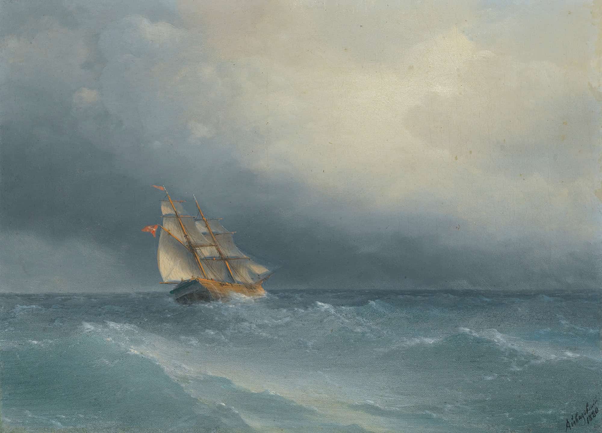 The Lifting Storm by Ivan Konstantinovich Aivazovsky