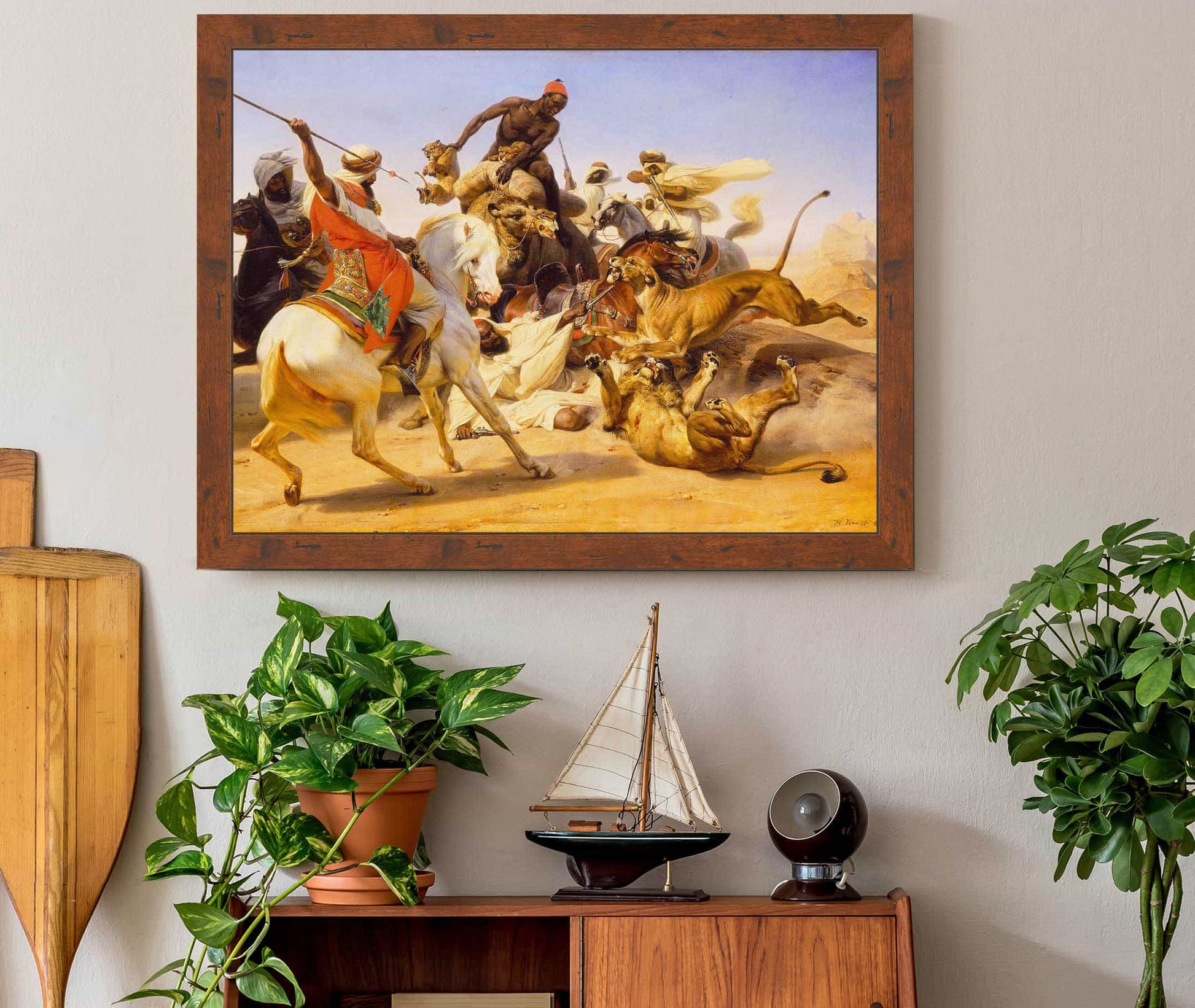 The Lion Hunt by Horace Vernet