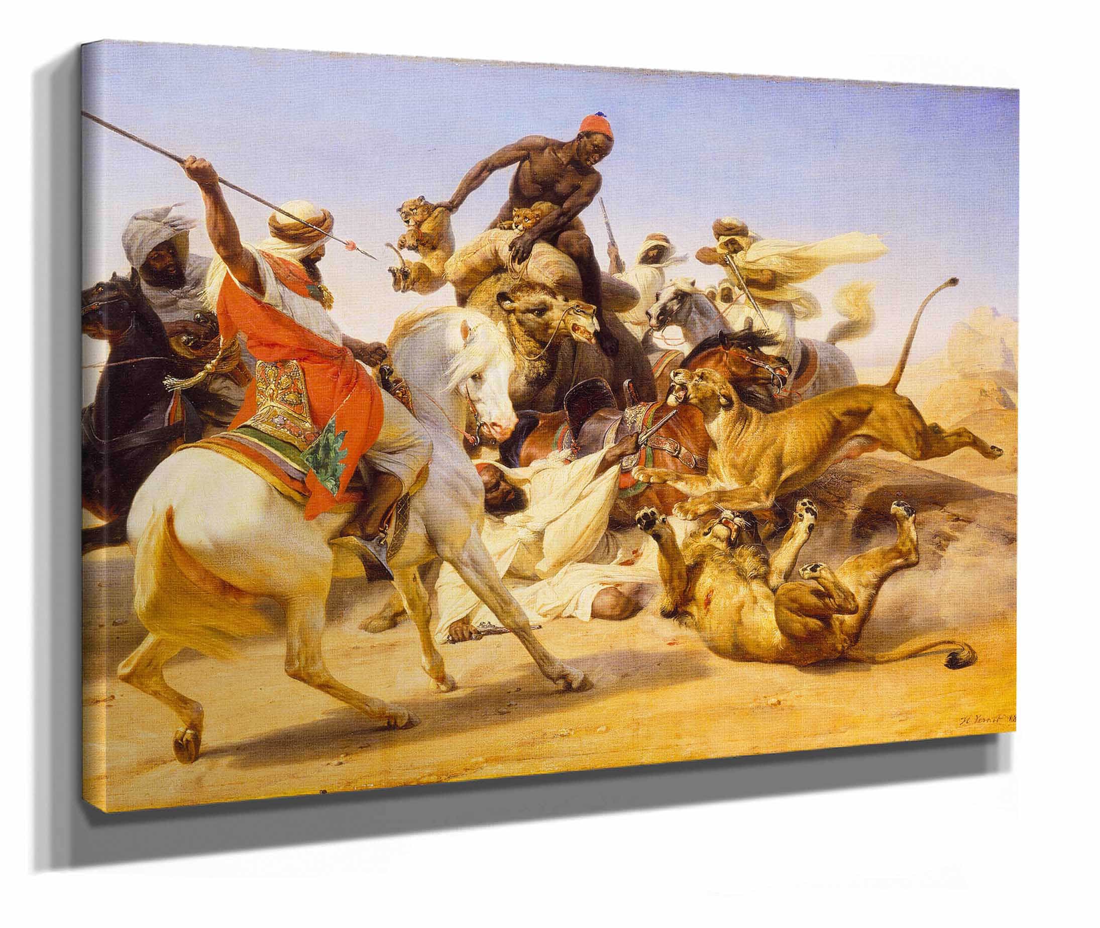 The Lion Hunt by Horace Vernet