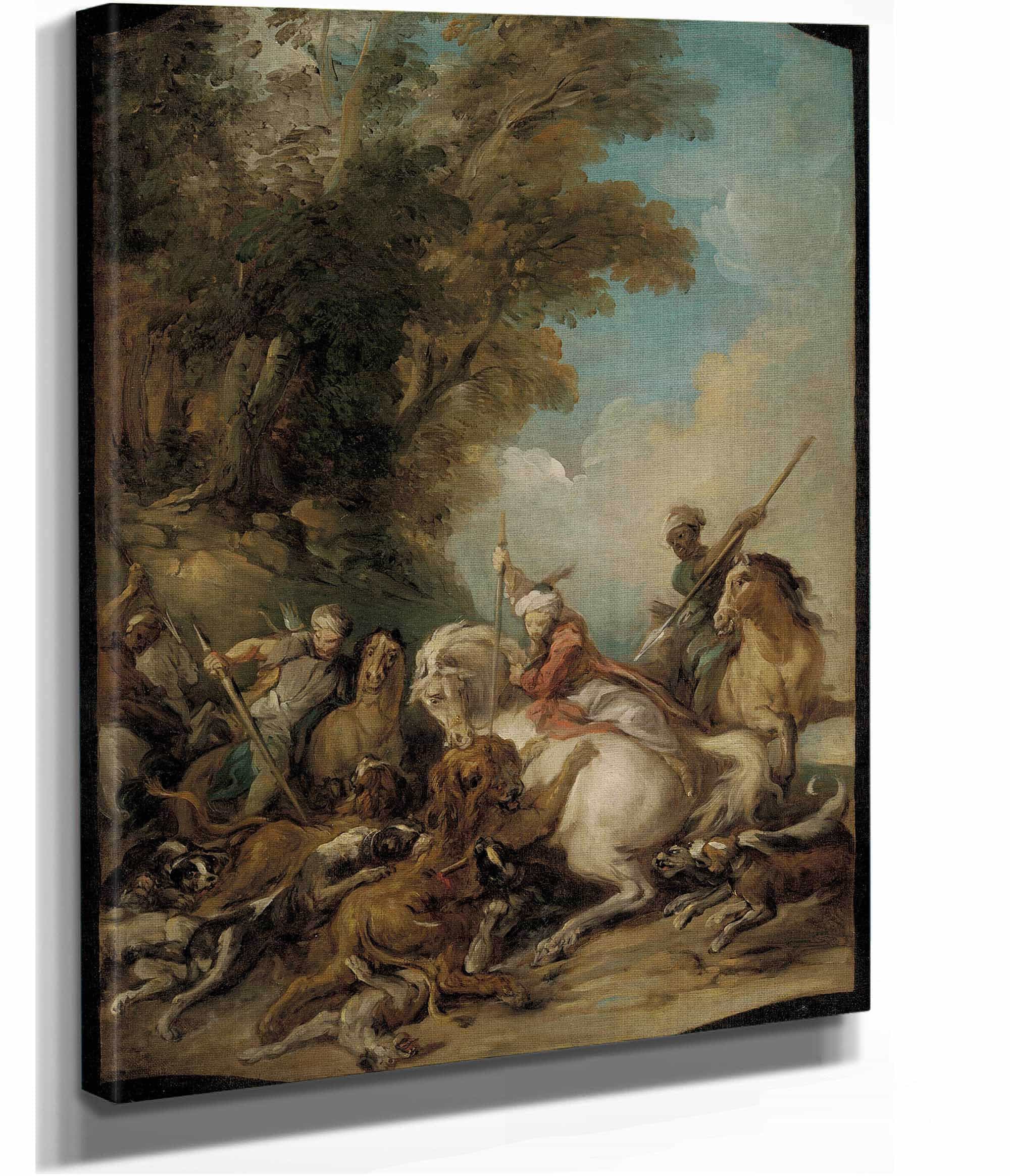 The Lion Hunt by Jean Francois De Troy