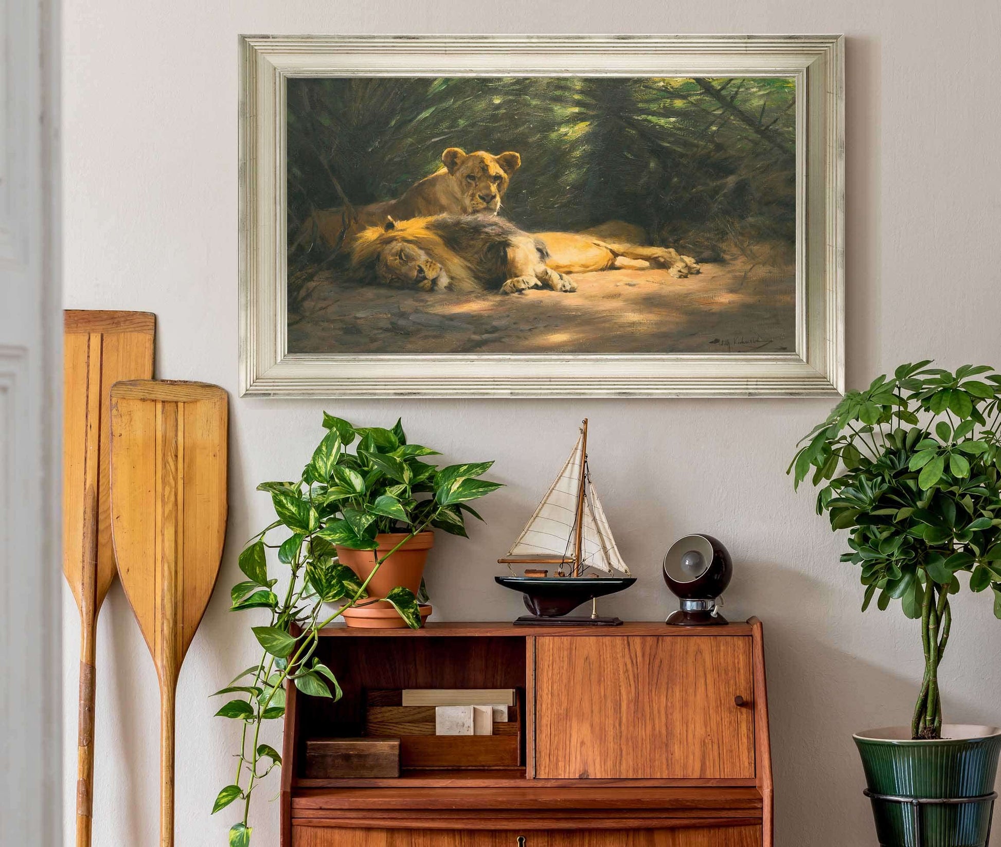 The Lions Den by Wilhelm Kuhnert