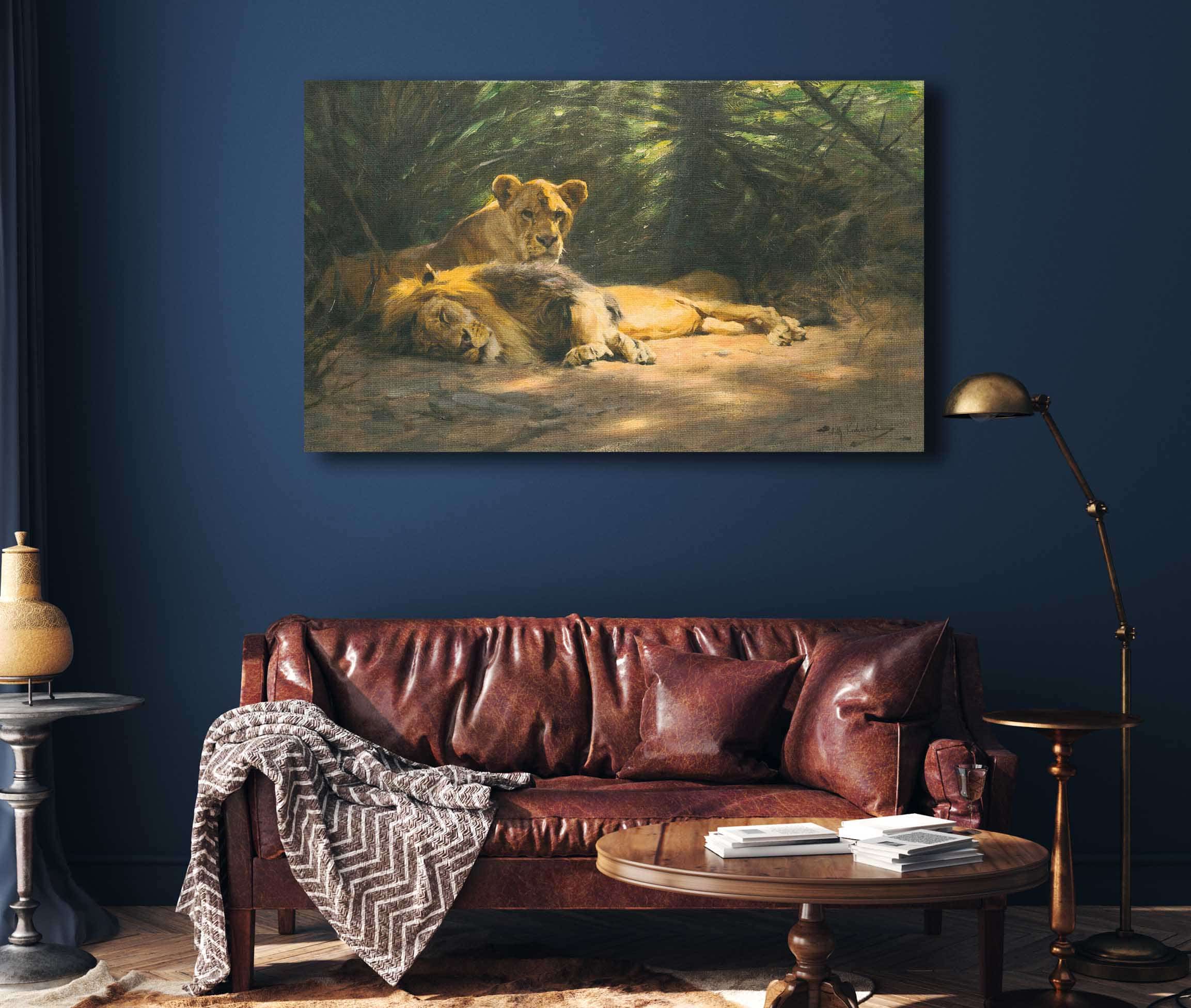 The Lions Den by Wilhelm Kuhnert