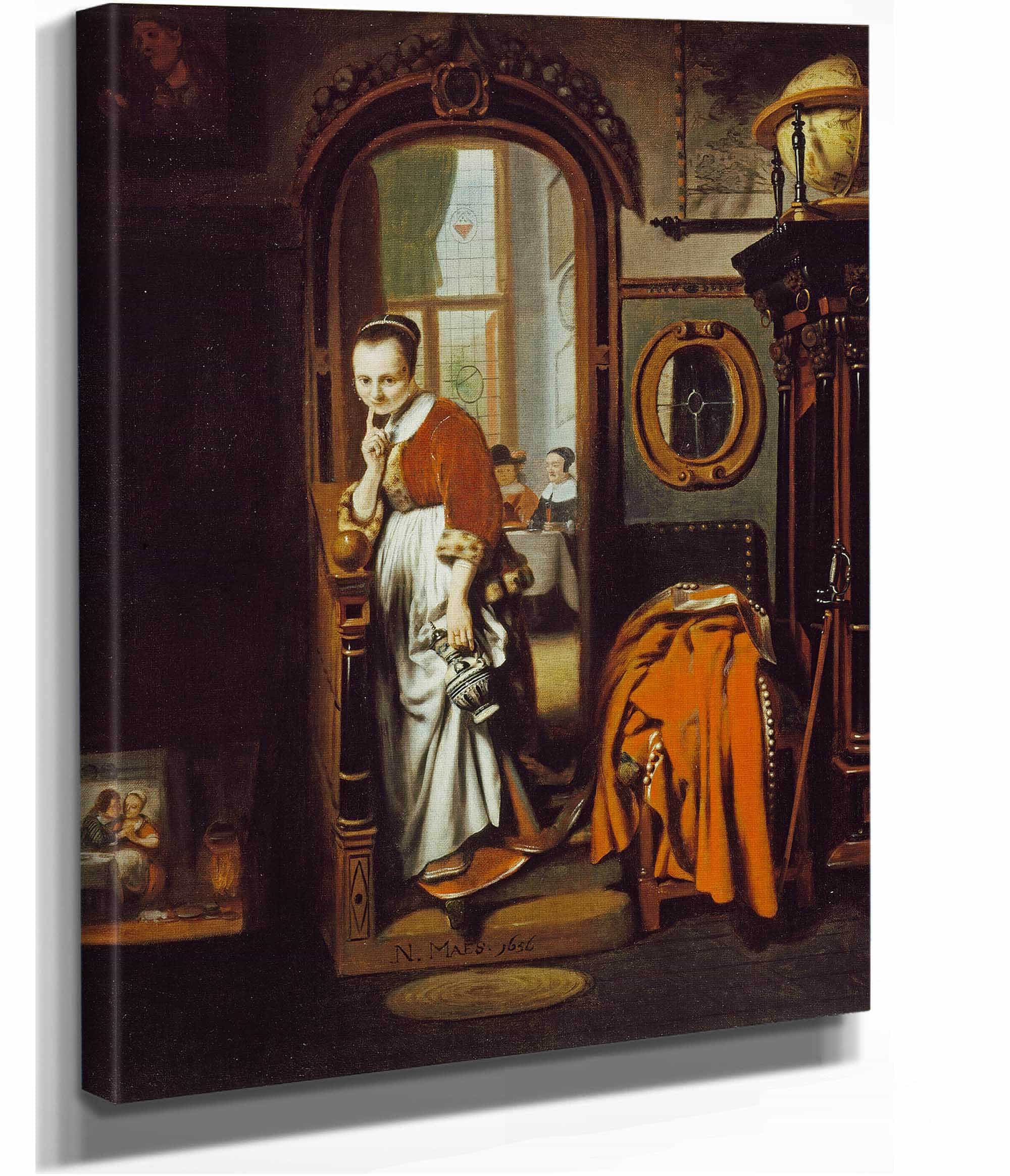 The Listening Housewife The Eavesdropper by Nicolaes Maes