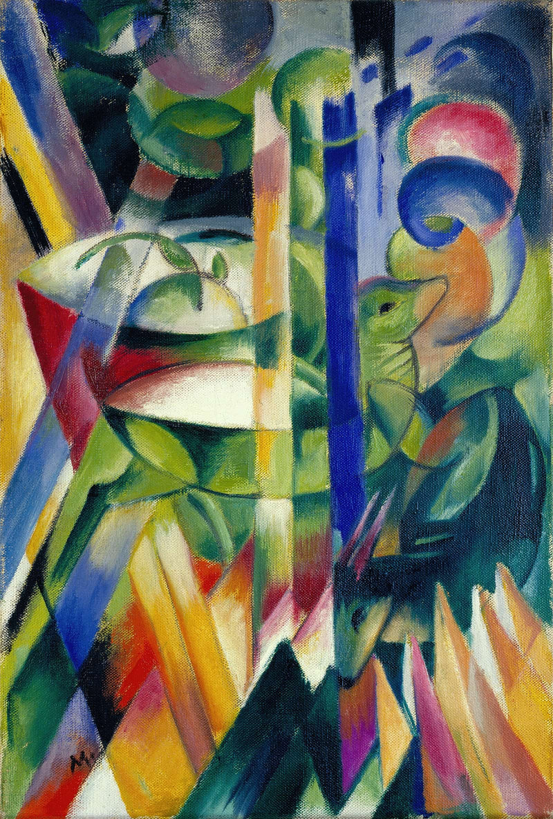 The Little Mountain Goats   by Franz Marc