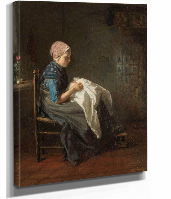 The Little Seamstress  by Jozef Israels