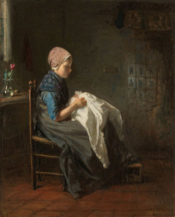The Little Seamstress  by Jozef Israels