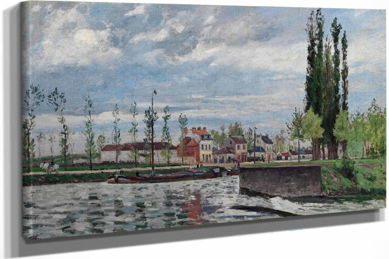 The Lock At Pontoise by Camille Pissarro