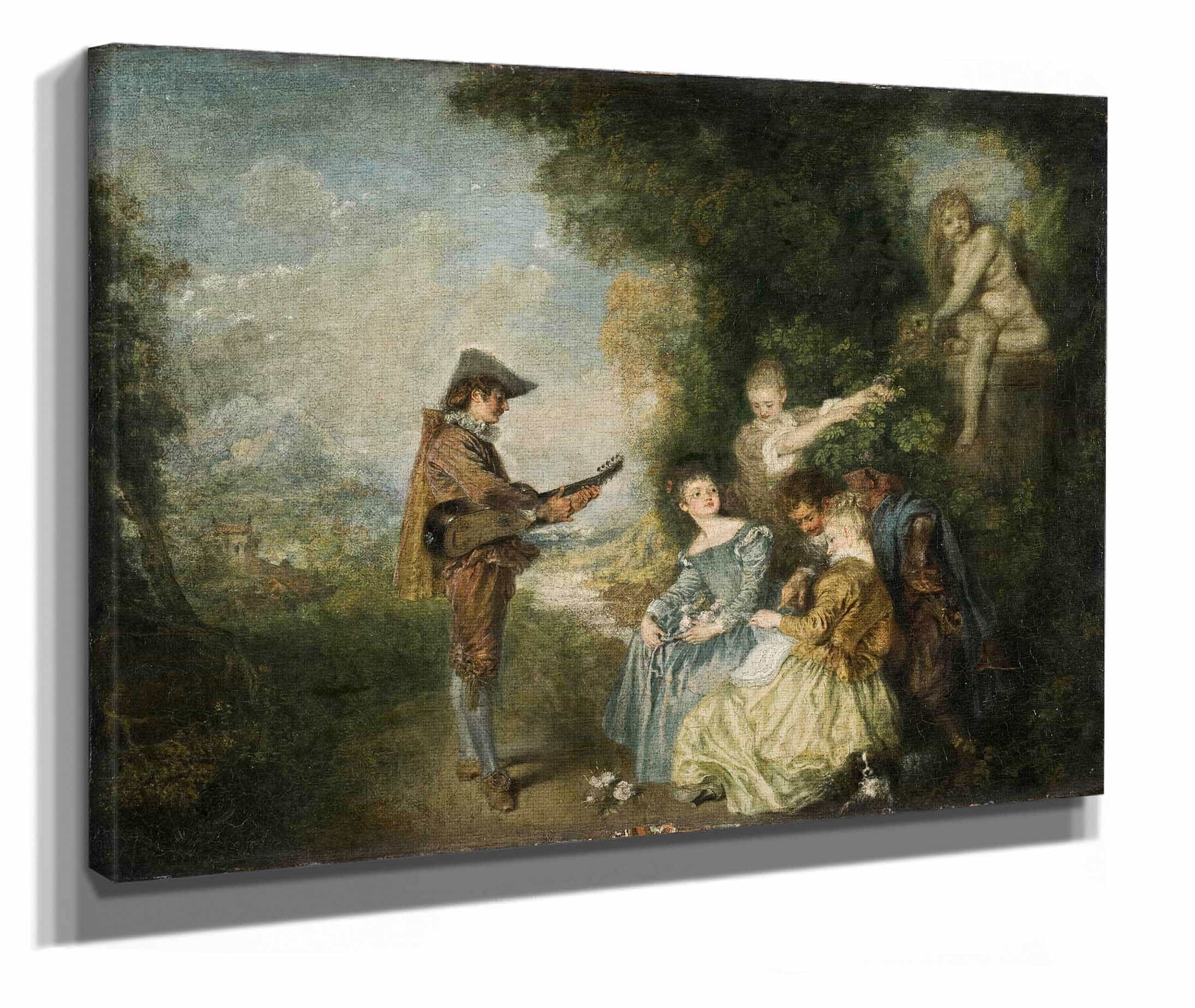 The Love Lesson by Jean Antoine Watteau