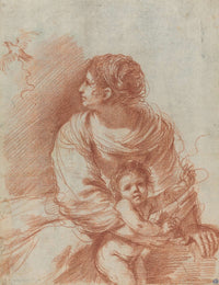 The Madonna And Child With An Escaped Goldfinch Early S by Guercino