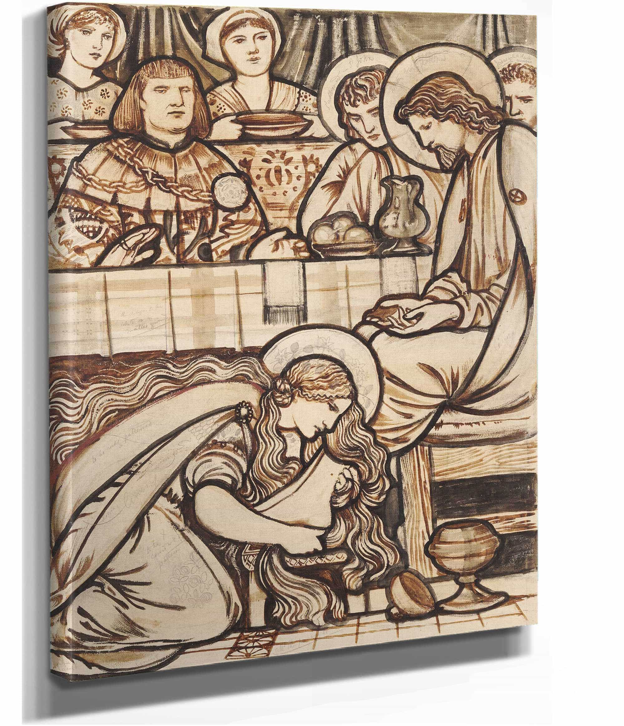 The Magdalen Anointing Christs Feet by Sir Edward Coley Burne Jones