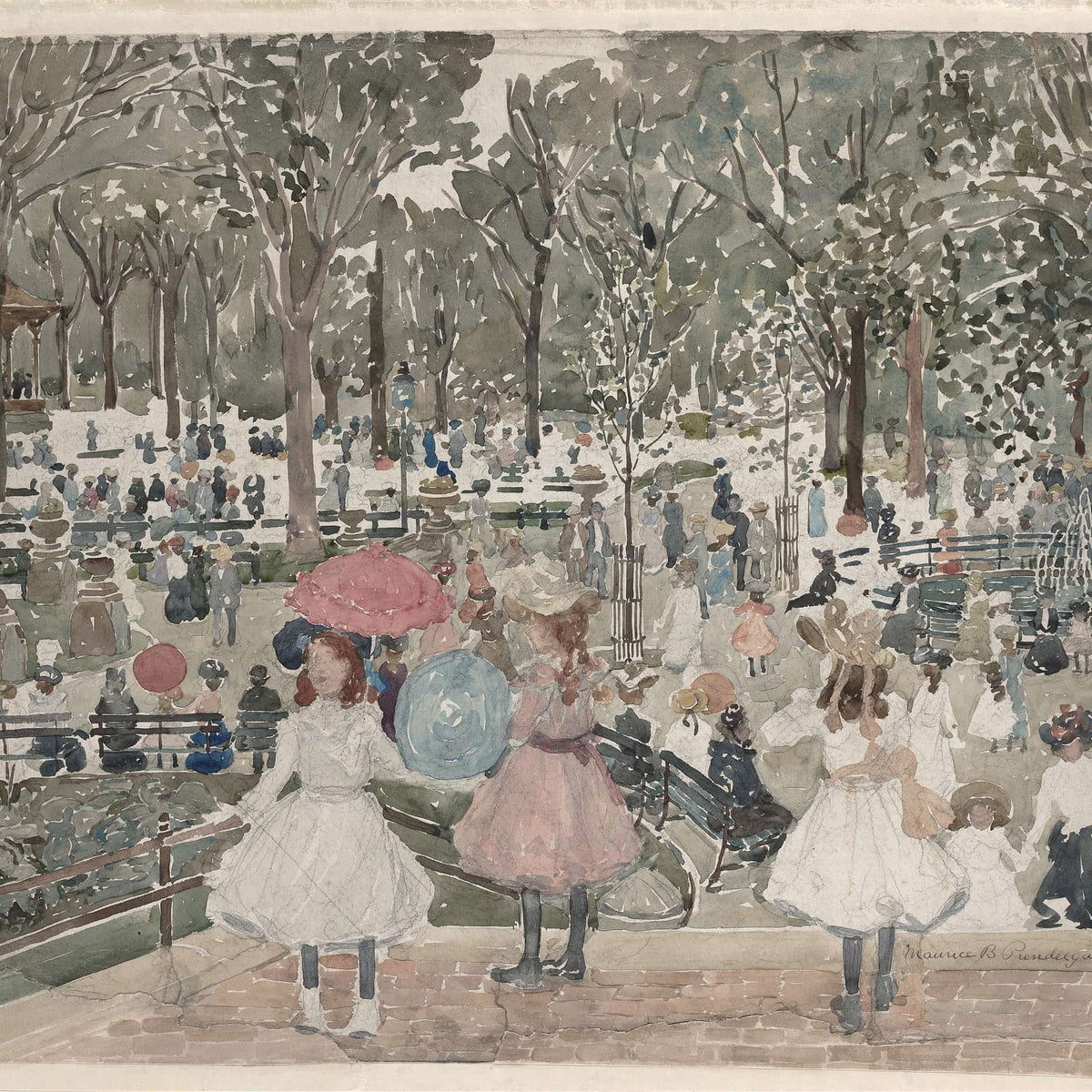 The Mall Central Park by Maurice Prendergast