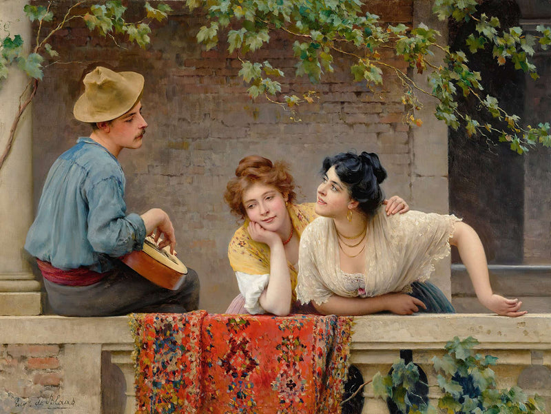 The Mandolinist by Eugen Von Blaas