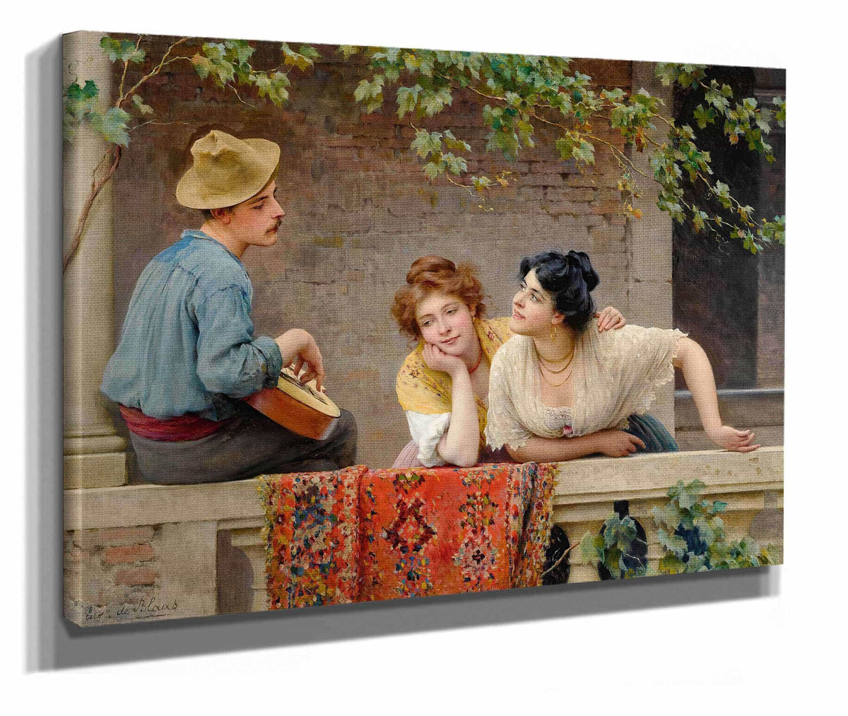 The Mandolinist by Eugen Von Blaas