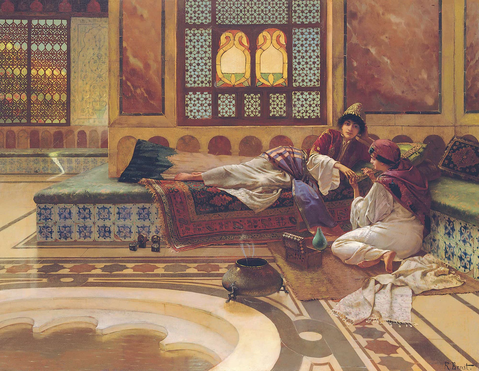 The Manicure by Rudolf Ernst