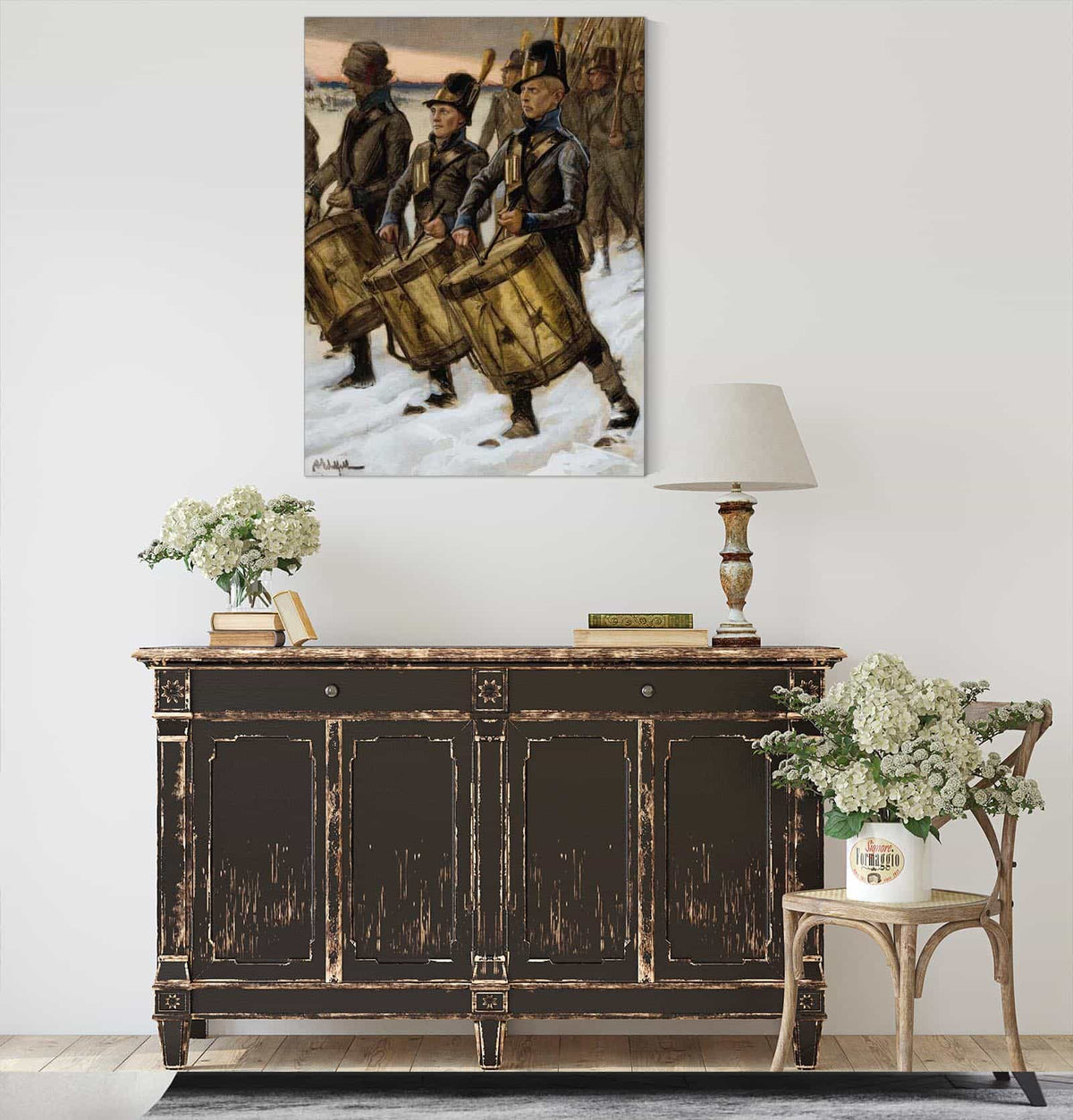 The March Of The Bjorneborg Regiment  by Albert Edelfelt