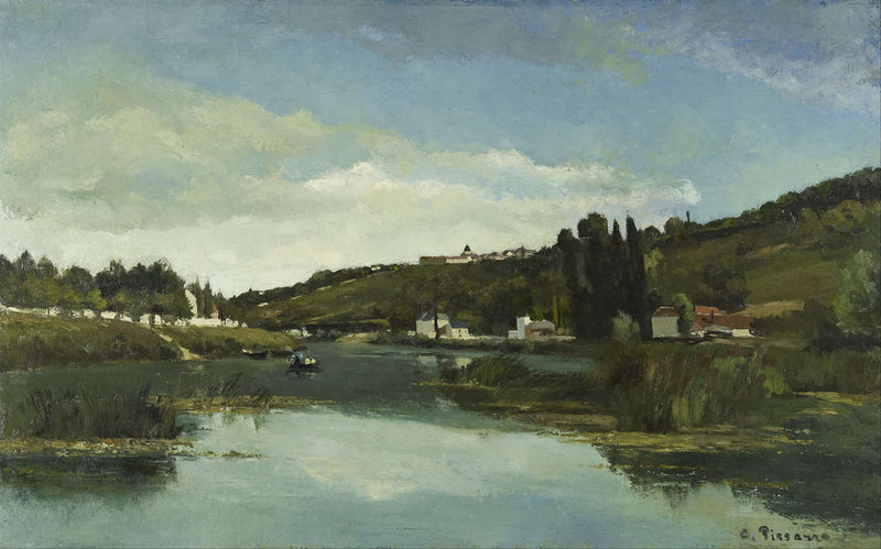 The Marne At Chennevieres by Camille Pissarro