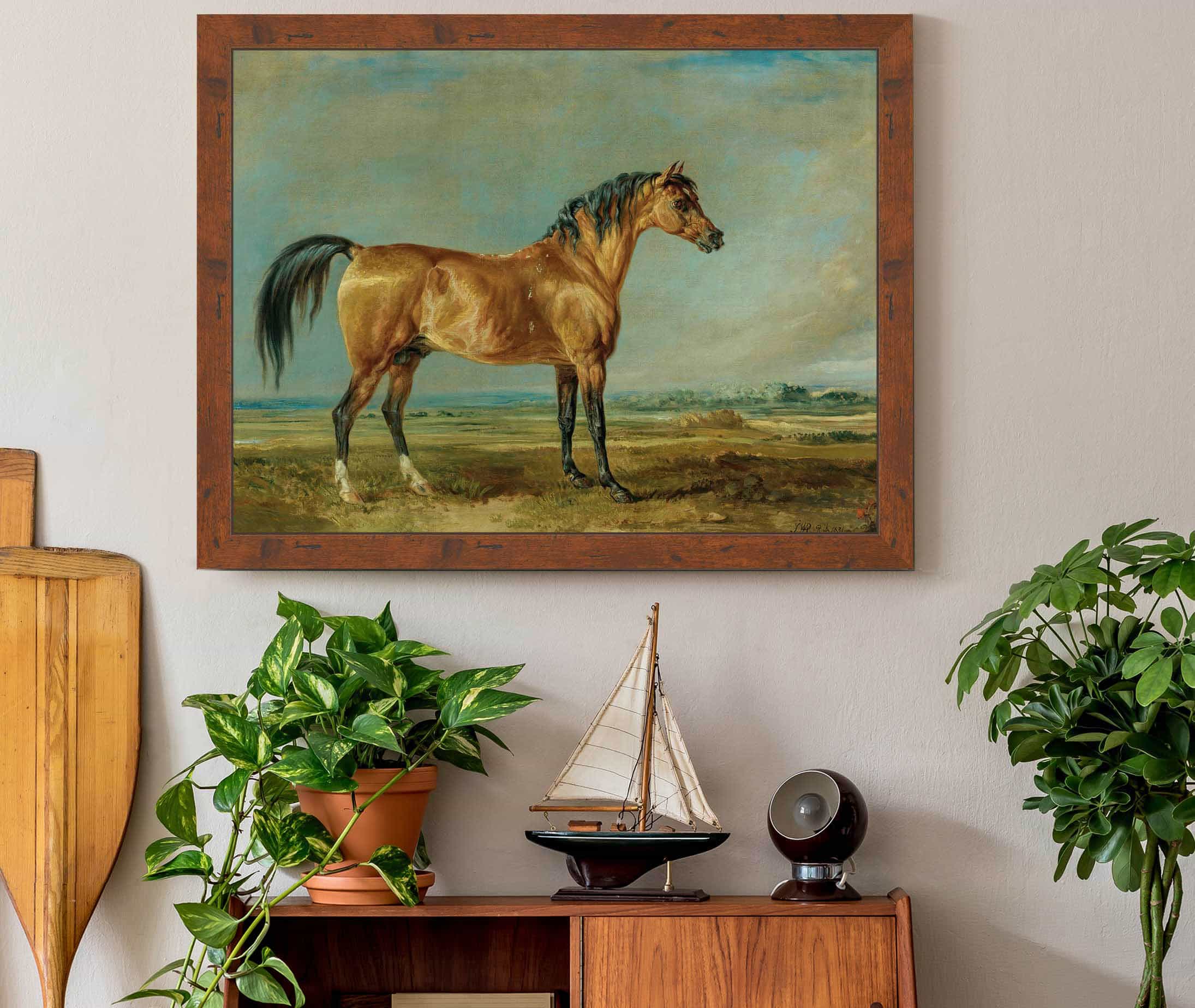 The Marquess Of Londonderrys Arabian Stallion In A Landscape by James Ward