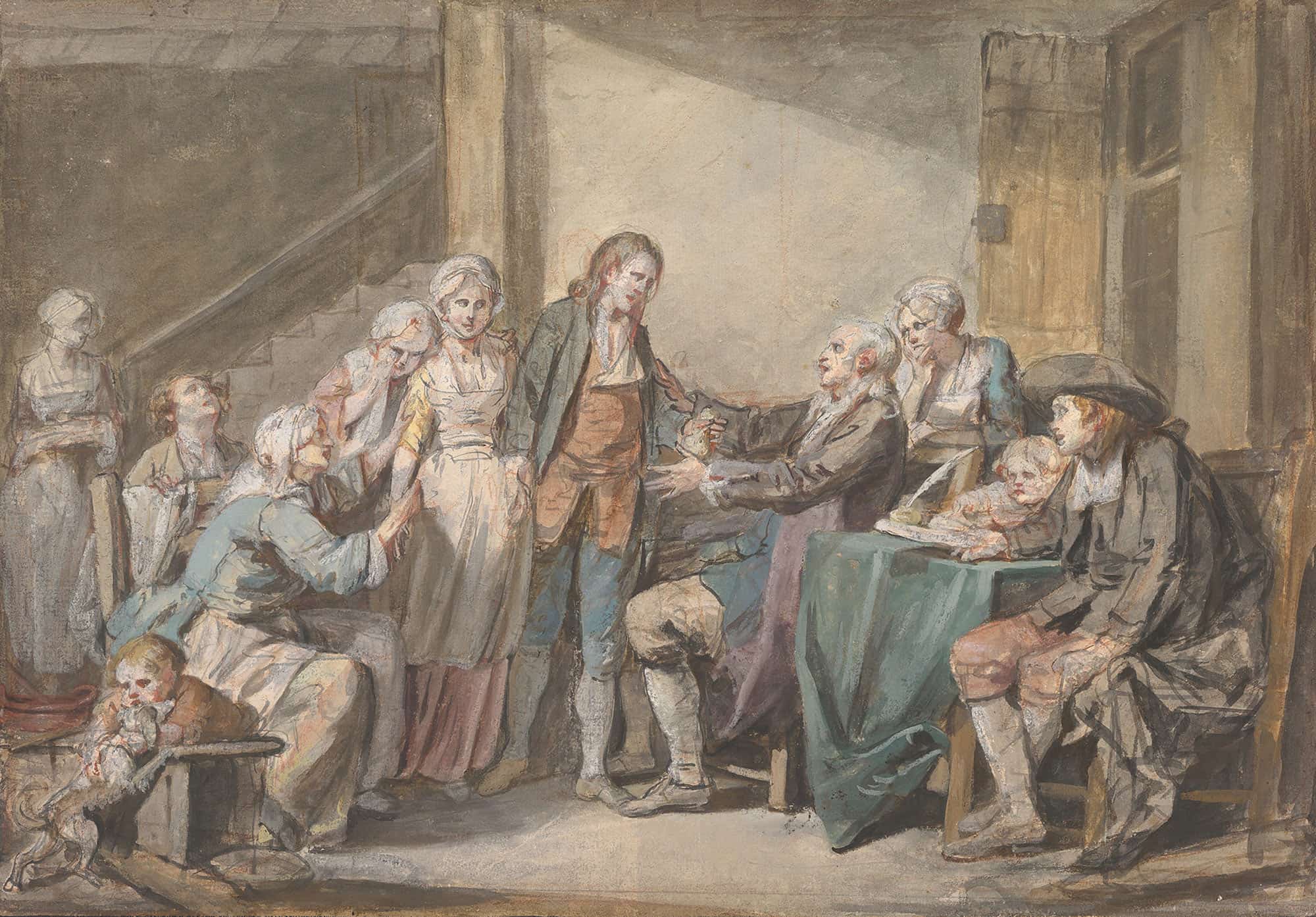 The Marriage Contract by Jean Baptiste Greuze