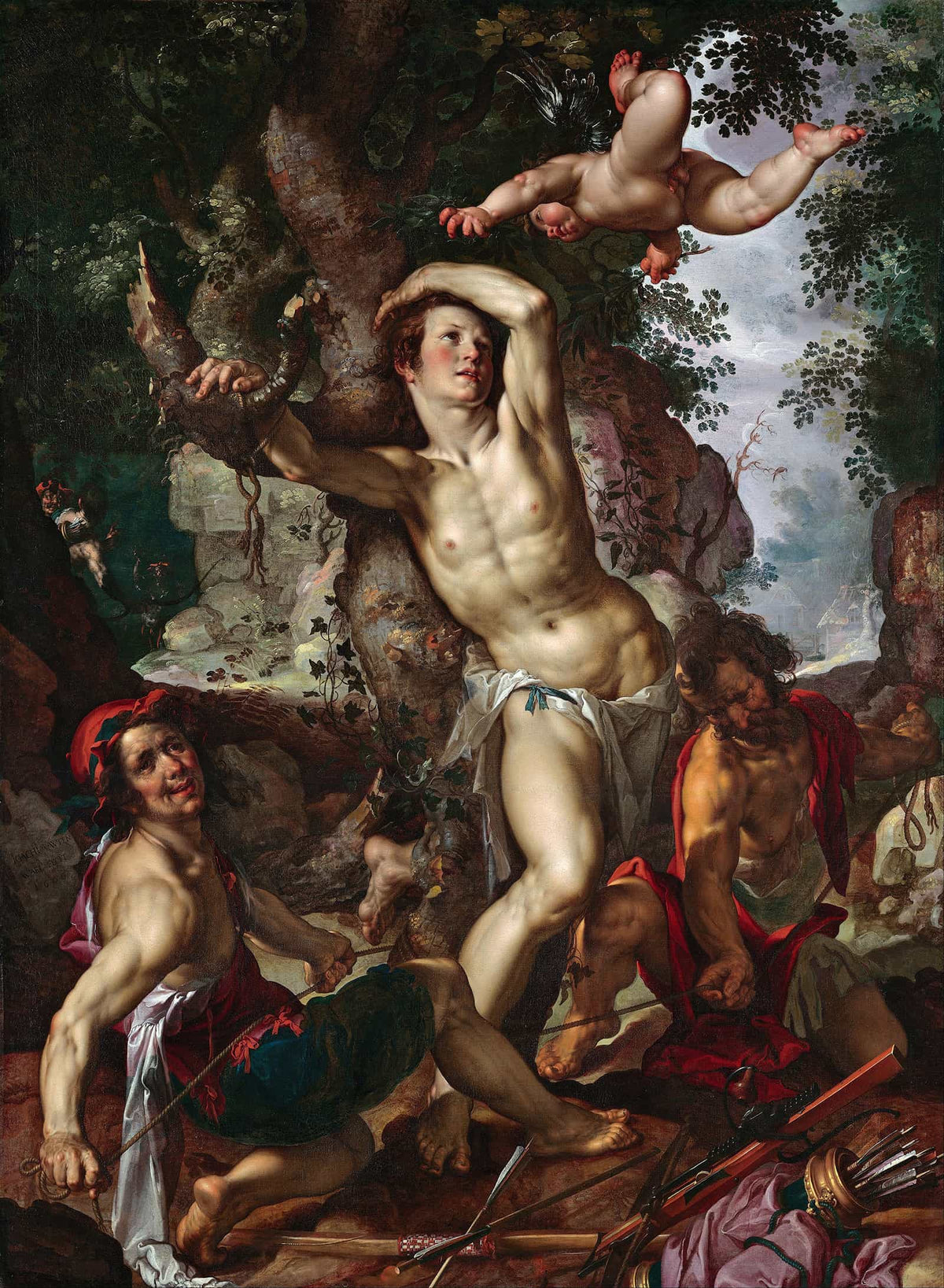 The Martyrdom Of Saint Sebastian by Joachim Wtewael