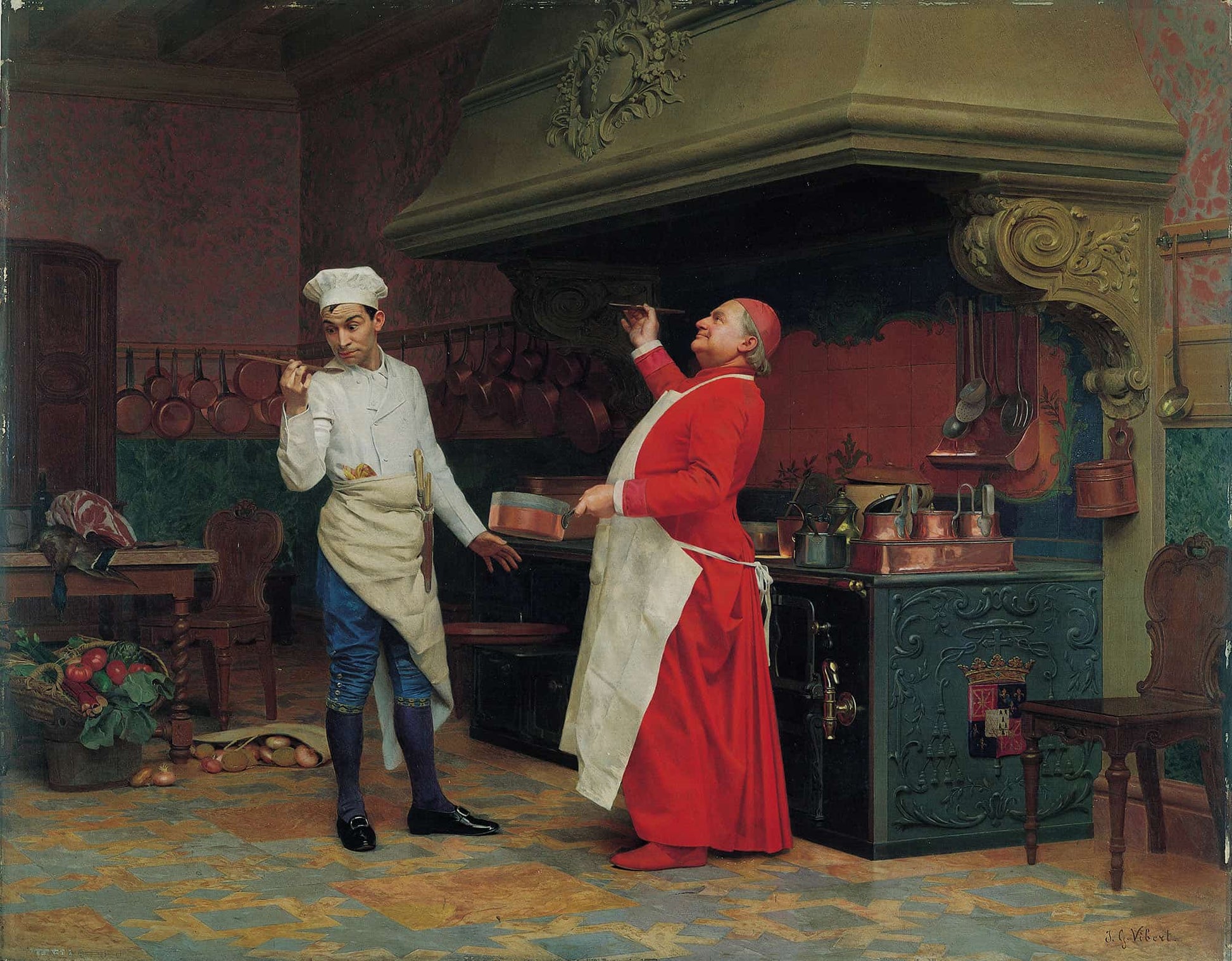 The Marvelous Sauce by Jehan Georges Vibert