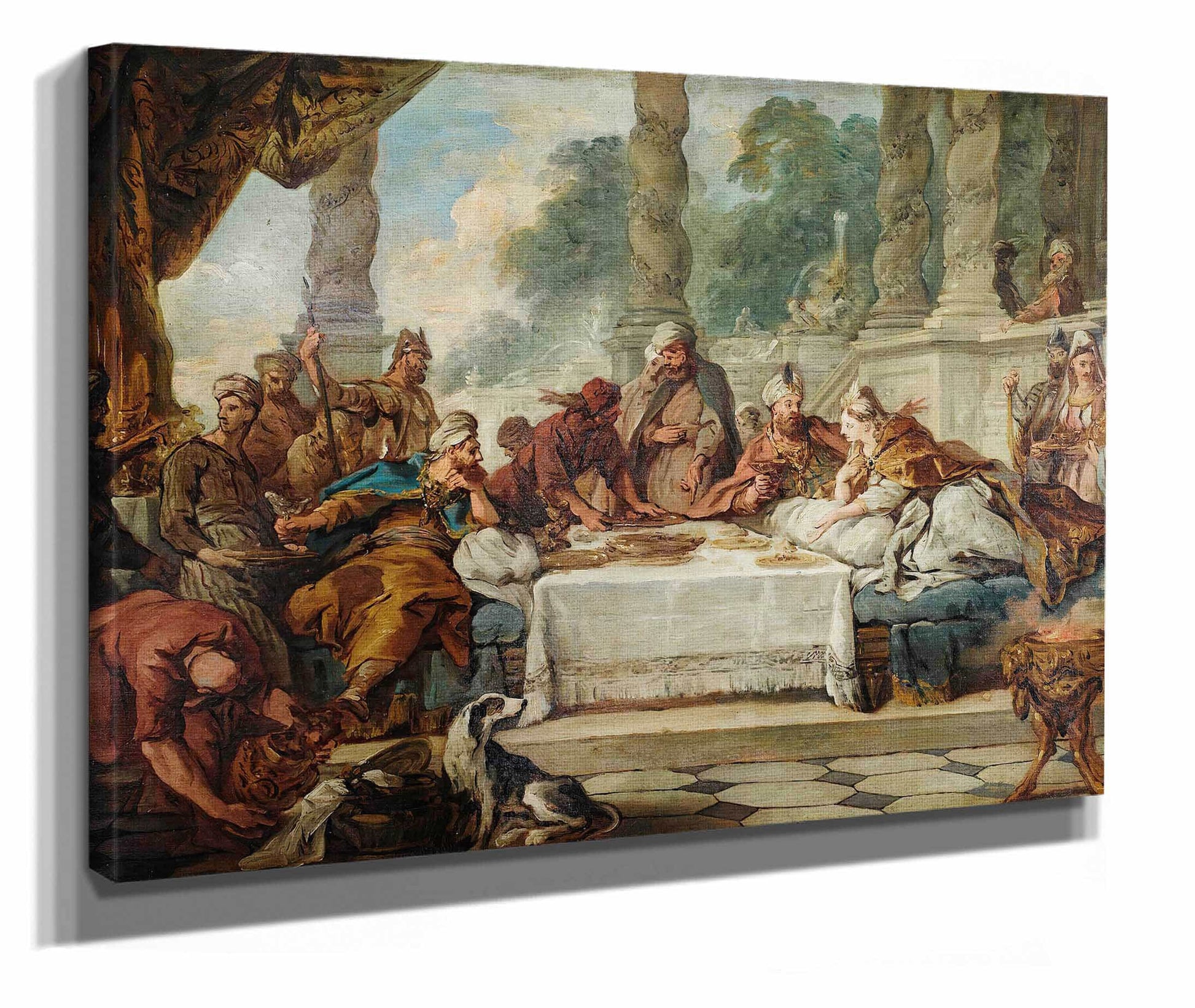 The Meal Of Esther And Ahasuerus by Jean Francois De Troy