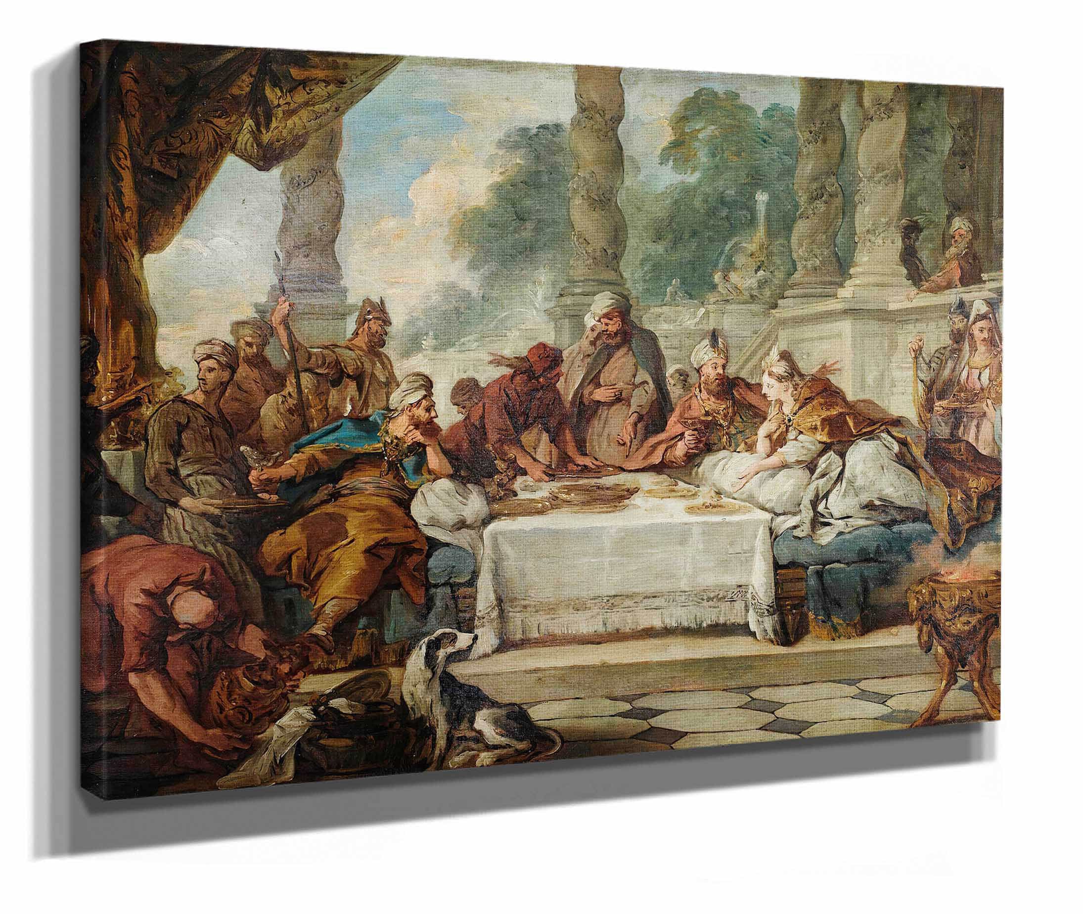 The Meal Of Esther And Ahasuerus by Jean Francois De Troy