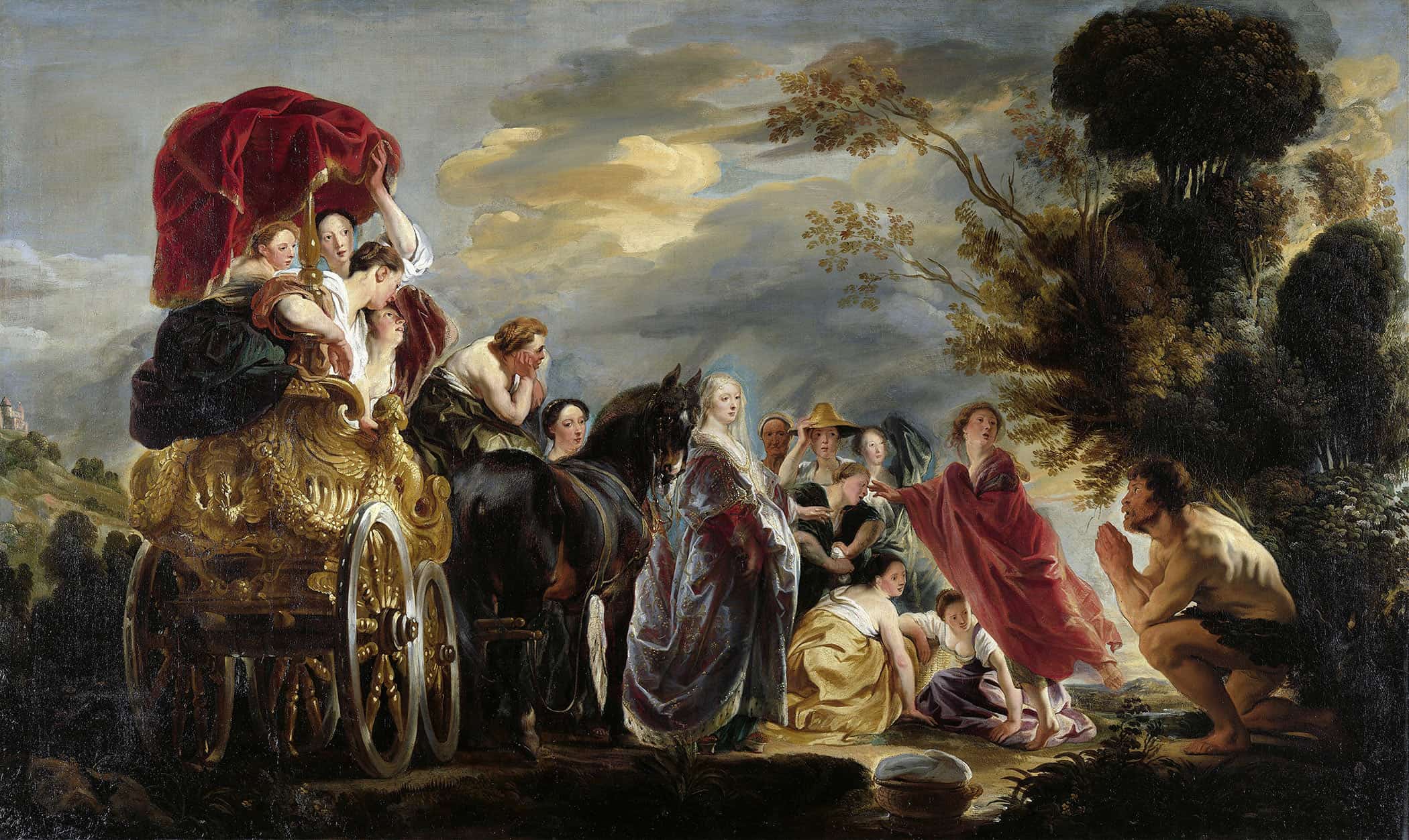 The Meeting Of Odysseus And Nausicaa C by Jacob Jordaens