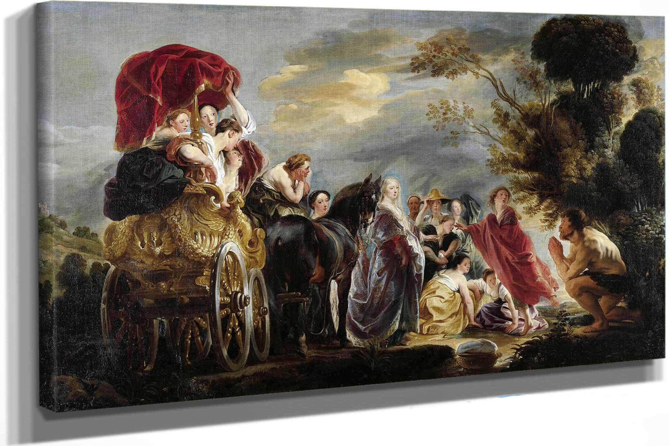 The Meeting Of Odysseus And Nausicaa C by Jacob Jordaens