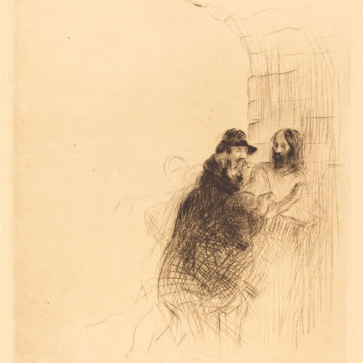 The Meeting Under The Arch Second Plate by Jean Louis Forain