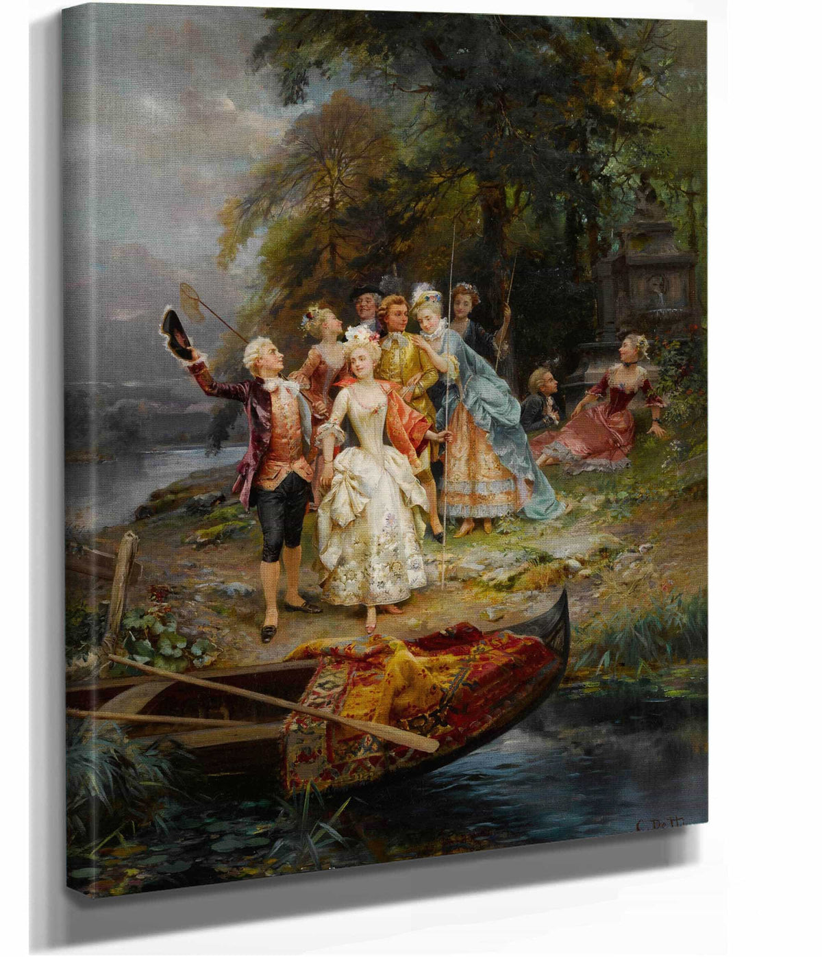 The Merry Fishing Party by Cesare Auguste Detti