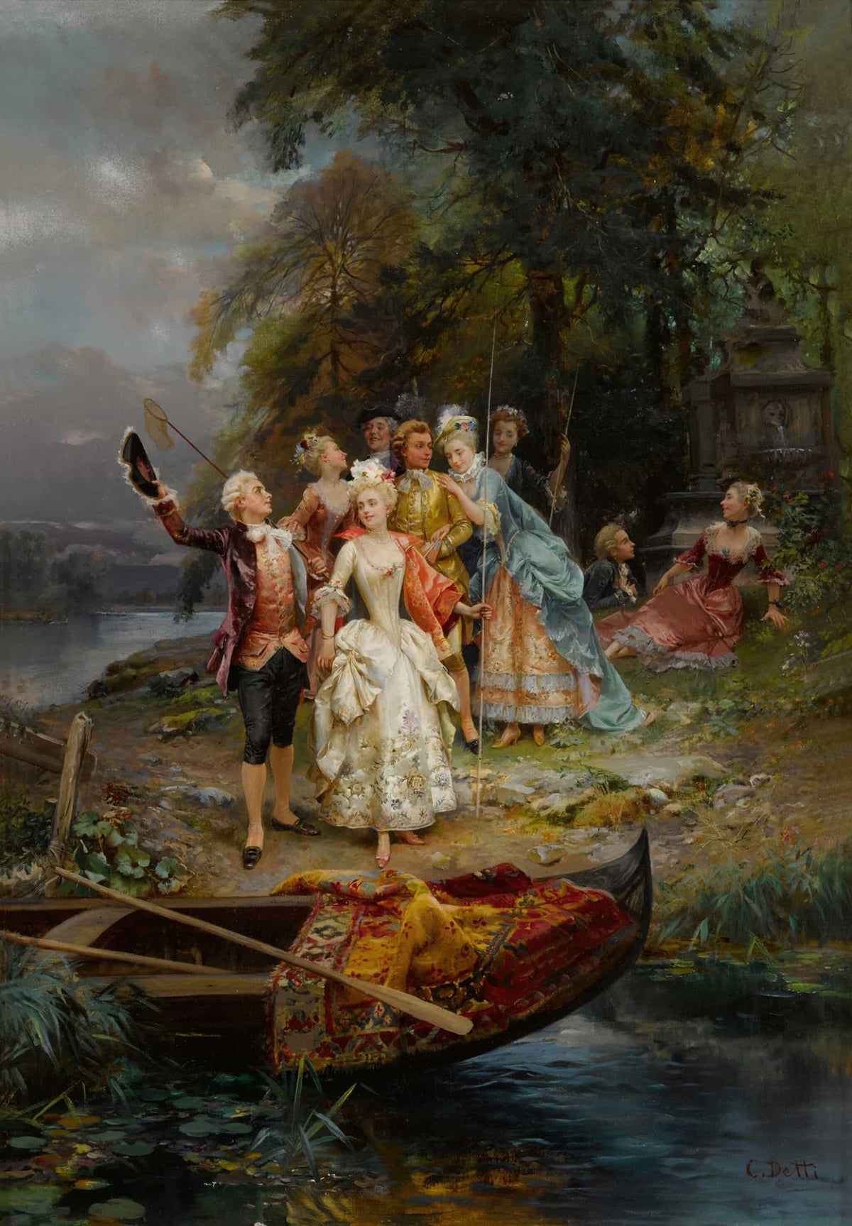The Merry Fishing Party by Cesare Auguste Detti