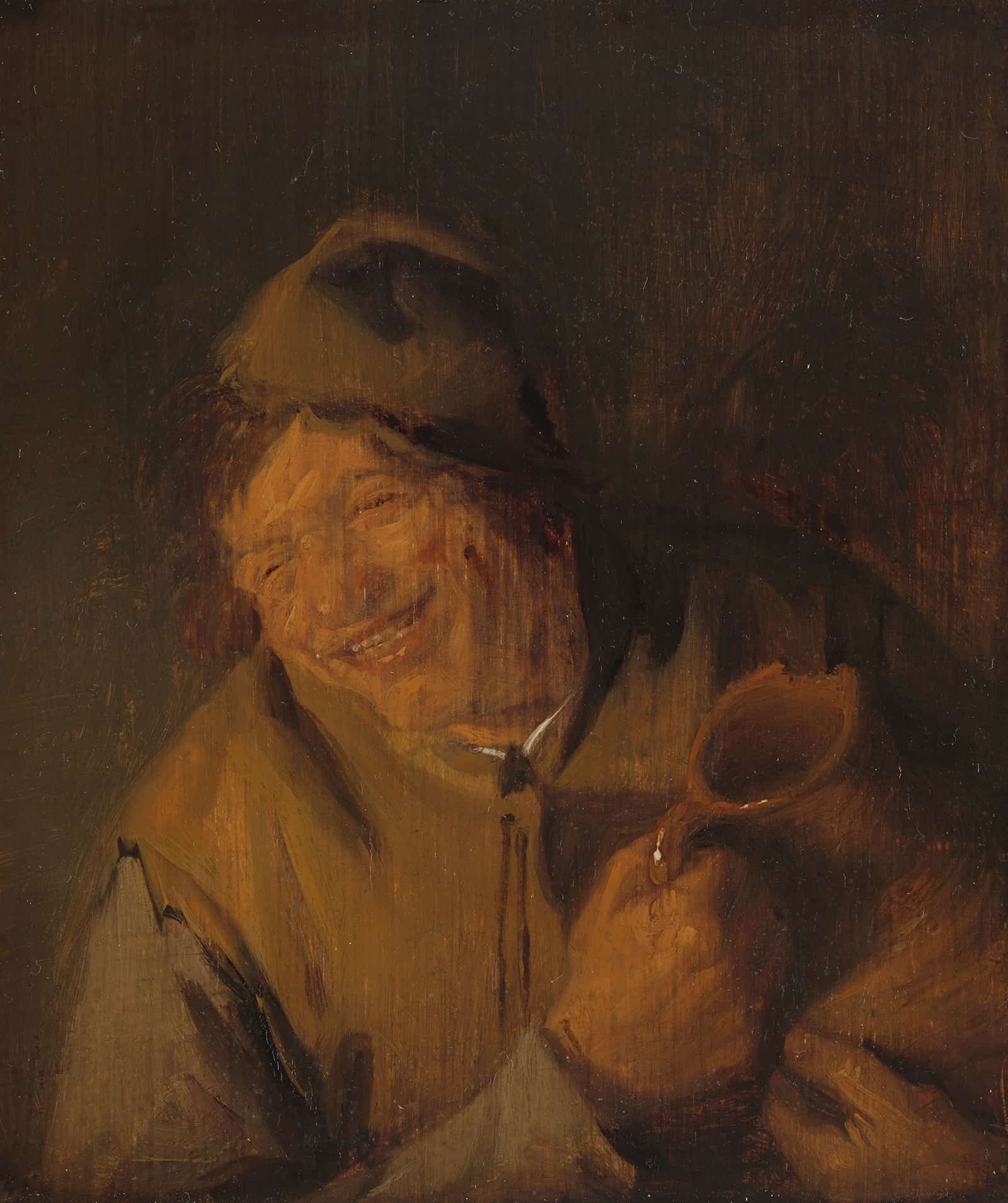 The Merry Peasant by Adriaen Van Ostade