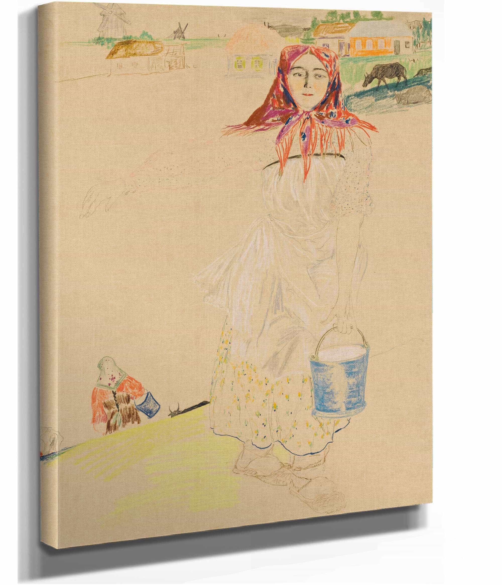 The Milkmaid by Filipp Malyavin