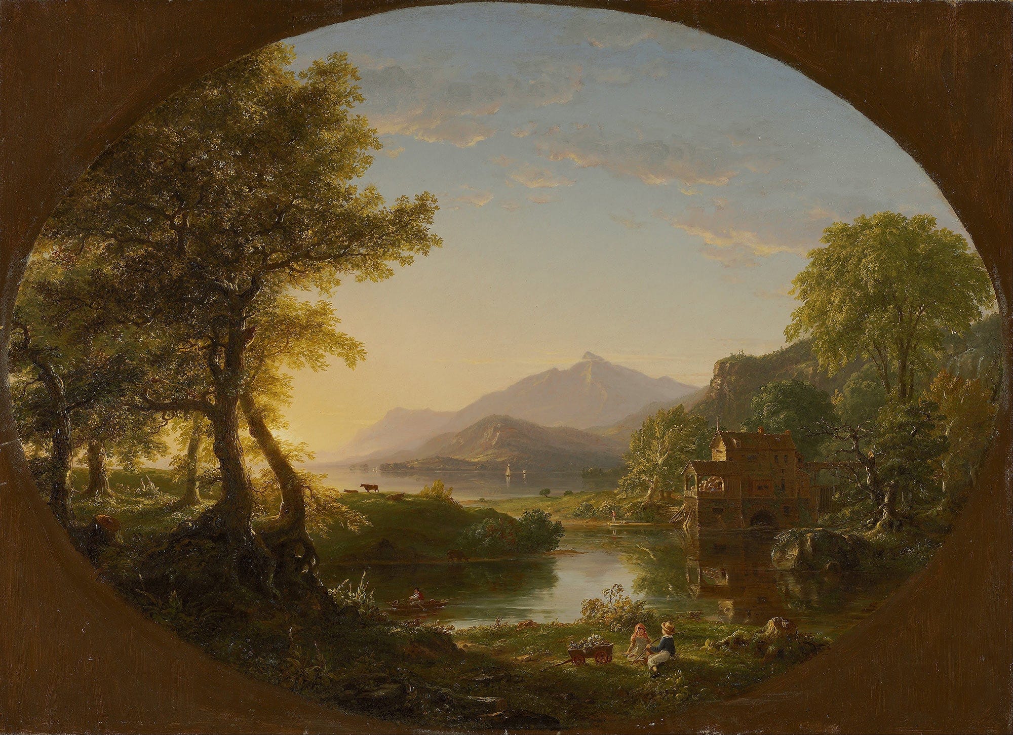The Mill Sunset by Thomas Cole